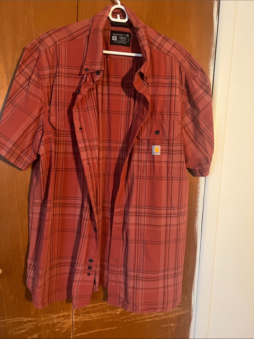 Carhartt Red Plaid Short-Sleeve Work Shirt